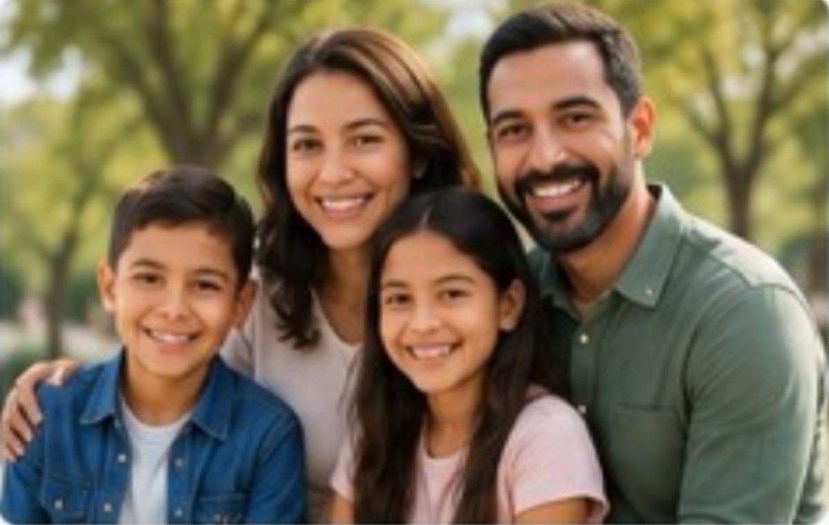 Family receiving support through cc FamilyCareWorks Program